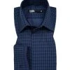 KARL LAGERFELD Hemd 605007/60/592691/690 Modern Fit, Popeline, Dunkelblau gemustert, Blau
