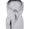 Jacques Britt Hemd Treviso Mix 662220/32 Slim Fit, Baumwolle, Hellgrau-weiß kariert, Grau