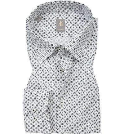 Jacques Britt Hemd Messina 632450/74 Custom Fit, Baumwolle, Dunkelgrün-weiß gemustert, Grün 1 Jacques Britt Hemd Messina 632450/74 Custom Fit, Baumwolle, Dunkelgrün-weiß gemustert, Grün