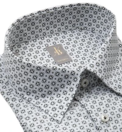 Jacques Britt Hemd Messina 632450/74 Custom Fit, Baumwolle, Dunkelgrün-weiß gemustert, Grün 2 Jacques Britt Hemd Messina 632450/74 Custom Fit, Baumwolle, Dunkelgrün-weiß gemustert, Grün – Bild 2