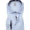 Jacques Britt Hemd Como Mix 662280/11 Slim Fit, Baumwolle, Hellblau-weiß gemustert, Hellblau