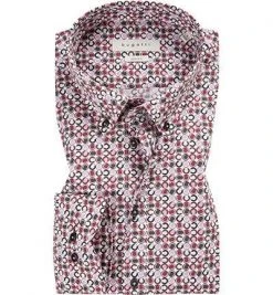 bugatti Hemd 9351/48516/770 Modern Fit, Popeline, Fuchsia gemustert, Beere