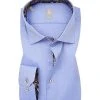 Jacques Britt Hemd Como Mix 662200/12 Slim Fit, Baumwolle, Rauchblau meliert, Blau