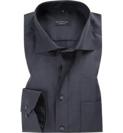 ETERNA Hemd 3116/E187/38 Comfort Fit, Baumwolle, Dunkelgrau meliert, Dunkelgrau