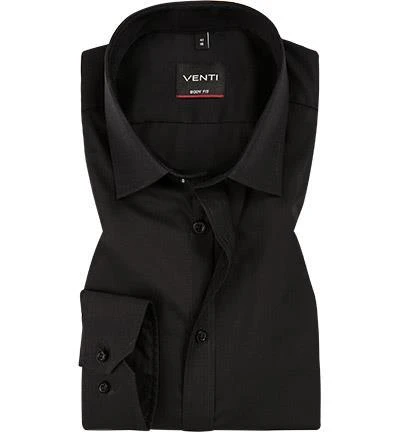 Venti Hemd Body Fit 72 EL 001422/800 Baumwolle, Extra langer Arm, Schwarz 1 Venti Hemd Body Fit 72 EL 001422/800 Baumwolle, Extra langer Arm, Schwarz