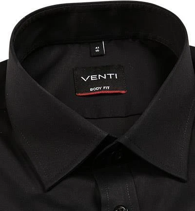 Venti Hemd Body Fit 72 EL 001422/800 Baumwolle, Extra langer Arm, Schwarz 2 Venti Hemd Body Fit 72 EL 001422/800 Baumwolle, Extra langer Arm, Schwarz – Bild 2