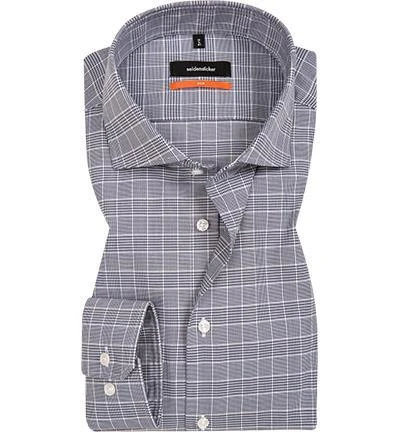 Seidensticker Hemd 664907/17 Slim Fit, Baumwolle, Marine-weiß kariert, Dunkelblau 1 Seidensticker Hemd 664907/17 Slim Fit, Baumwolle, Marine-weiß kariert, Dunkelblau