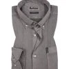 Barbour Cord 1 TF washed charcoal MSH4584CH11 Hemd, Tailored Fit, Baumwolle, Graphit meliert