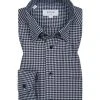 ETON Hemd 1000/00055/27 Classic Fit, Twill, Navy-hellblau kariert, Blau