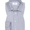 ETON Hemd 1000/00126/27 Slim Fit, Baumwolle, Marine-weiß gestreift, Blau-weiß