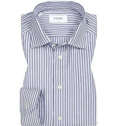 ETON Hemd 1000/00126/27 Slim Fit, Baumwolle, Marine-weiß gestreift, Blau-weiß 1 ETON Hemd 1000/00126/27 Slim Fit, Baumwolle, Marine-weiß gestreift, Blau-weiß