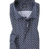 OLYMP Luxor Modern Fit 69EL 1207/49/28 Hemd, Baumwolle, Extra langer Arm, Dunkelblau gemustert, Dunkelblau