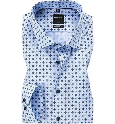 OLYMP Luxor Modern Fit 69EL 1245/49/11 Hemd, Baumwolle, Extra langer Arm, Hellblau gemustert, Blau 1 OLYMP Luxor Modern Fit 69EL 1245/49/11 Hemd, Baumwolle, Extra langer Arm, Hellblau gemustert, Blau