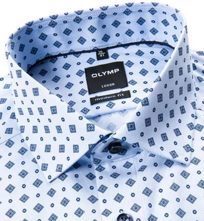 OLYMP Luxor Modern Fit 69EL 1245/49/11 Hemd, Baumwolle, Extra langer Arm, Hellblau gemustert, Blau 2 OLYMP Luxor Modern Fit 69EL 1245/49/11 Hemd, Baumwolle, Extra langer Arm, Hellblau gemustert, Blau – Bild 2