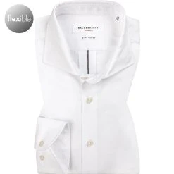 BALDESSARINI Hemd 41247/000/04911/1010 Tailored Fit, Piqué, Weiß