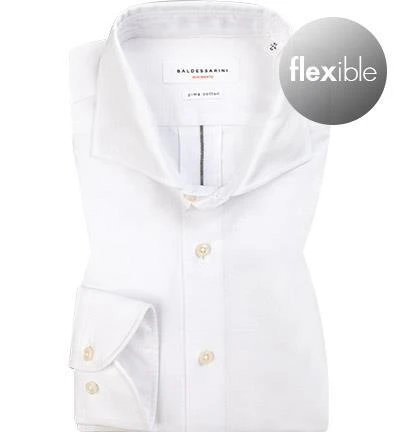BALDESSARINI Hemd 41247/000/04944/1010 Tailored Fit, Baumwolle, Weiß 2 BALDESSARINI Hemd 41247/000/04944/1010 Tailored Fit, Baumwolle, Weiß – Bild 2