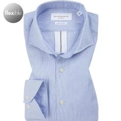 BALDESSARINI Hemd 41247/000/04944/6010 Tailored Fit, Baumwolle, Hellblau meliert, Himmelblau