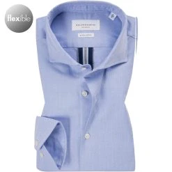 BALDESSARINI Hemd 41247/000/04944/6012 Tailored Fit, Baumwolle, Hellblau meliert, Hellblau