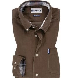 Barbour Cord 1 TF brown MSH4049BR71 Hemd, Tailored Fit, Haselnussbraun
