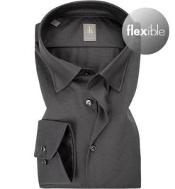 Jacques Britt Hemd Messina Journey 652020/35 Perfect Fit, Baumwolle, Anthrazit, Grau