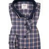 OLYMP Level Five Body Fit 3009/44/18 Hemd, Twill, Dunkelblau kariert, Dunkelblau-weiß-rot