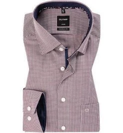 OLYMP Luxor Modern Fit 69EL 1243/49/39 Hemd, Popeline, Extra langer Arm, Barolo gemustert