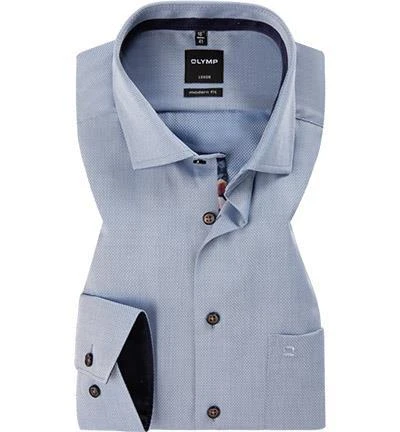 OLYMP Luxor Modern Fit 69EL 1201/49/11 Hemd, Baumwolle, Extra langer Arm, Rauchblau meliert, Blau 1 OLYMP Luxor Modern Fit 69EL 1201/49/11 Hemd, Baumwolle, Extra langer Arm, Rauchblau meliert, Blau