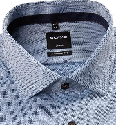 OLYMP Luxor Modern Fit 69EL 1201/49/11 Hemd, Baumwolle, Extra langer Arm, Rauchblau meliert, Blau 2 OLYMP Luxor Modern Fit 69EL 1201/49/11 Hemd, Baumwolle, Extra langer Arm, Rauchblau meliert, Blau – Bild 2