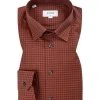 ETON Hemd 1000/00162/57 Slim Fit, Twill, Dunkelrot kariert, Dunkelrot
