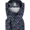 Jacques Britt Hemd Como 652220/18 Perfect Fit, Baumwolle, Navy gemustert, Dunkelblau