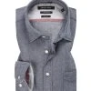 Marc O'Polo Hemd 930 7443 42172/E82 Shaped Fit, Baumwolle, Dunkelblau meliert, Jeansblau