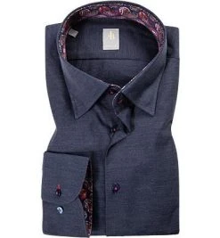 Jacques Britt Hemd Messina Mix 652200/19 Perfect Fit, Chambray, Dunkelblau, Marine
