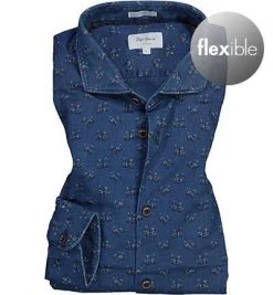 Pepe Jeans Hemd Axel PM306071/561 Slim Fit, Baumwolle, Denim gemustert, Indigo