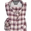Marc O'Polo Hemd 930 7445 42382/U31 Shaped Fit, Twill, Dunkelrot-beige kariert, Rot-beige