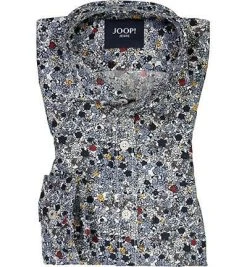 JOOP! Hemd Hanjo-W 30018862/450 Popeline, Jeansblau gemustert, Blau