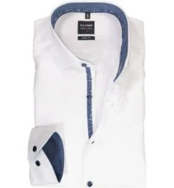 OLYMP Level Five Body Fit 69EL 2106/59/00 Hemd, Baumwolle, Extra langer Arm, Weiß , Weiß