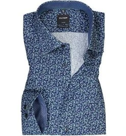 OLYMP Luxor Modern Fit 69EL 1272/59/45 Hemd, Baumwolle, Extra langer Arm, Blau-grün gemustert, Grün
