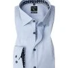OLYMP No Six Super Slim 2514/54/11 Hemd, Super Slim Fit, Baumwolle, Bleu meliert, Bleu