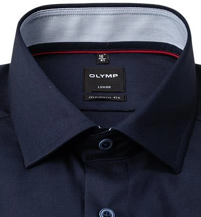 OLYMP Luxor Modern Fit 1298/54/08 Hemd, Baumwolle, Tintenblau 2 OLYMP Luxor Modern Fit 1298/54/08 Hemd, Baumwolle, Tintenblau – Bild 2
