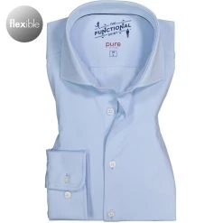 PURE Hemd 4030-21750/100 Funktionsmaterial, Hellblau meliert, Hellblau