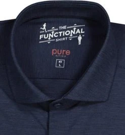 PURE Hemd 3386-21150/139 Funktionsmaterial, Nachtblau meliert, Nachtblau -hemdenverkauf 338474 norm2