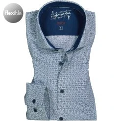 PURE Hemd 4031-21750/173 Funktionsmaterial, Bleu-weiß gemustert, Blau-weiß