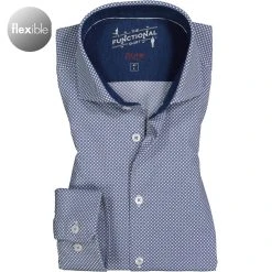 PURE Hemd 4029-21750/174 Funktionsmaterial, Bleu-weiß gemustert, Blau-weiß
