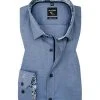 OLYMP No Six Super Slim 0775/64/18 Hemd, Super Slim Fit, Baumwolle, Marine meliert, Marine