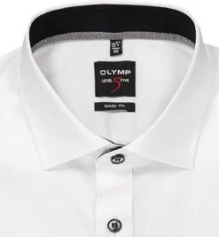 OLYMP Level Five Body Fit 0767/64/67 Hemd, Baumwolle, Weiß, Weiß-blau -hemdenverkauf 338537 norm2