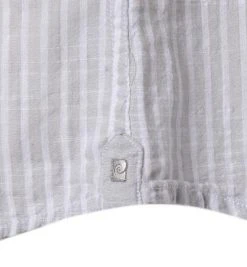Pierre Cardin Hemd 53916/000/27174/9005 Kurzarmhemd, Modern Fit, Baumwolle, Hellgrau gestreift, Kit -hemdenverkauf 338828 norm3