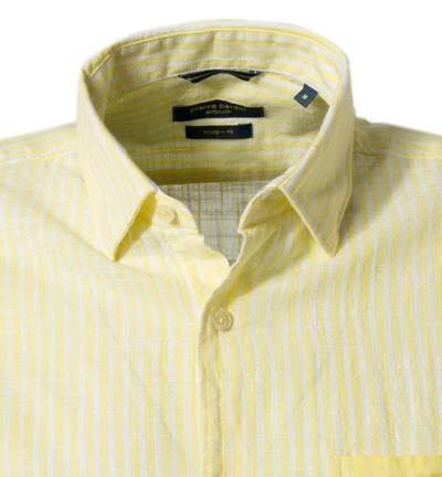 Pierre Cardin Hemd 53916/000/27174/9022 Kurzarmhemd, Modern Fit, Baumwolle, Hellgelb gestreift, Gelb 2 Pierre Cardin Hemd 53916/000/27174/9022 Kurzarmhemd, Modern Fit, Baumwolle, Hellgelb gestreift, Gelb – Bild 2