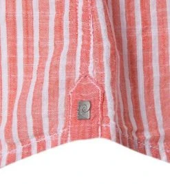 Pierre Cardin Hemd 53916/000/27174/9023 Kurzarmhemd, Modern Fit, Baumwolle, Lachs gestreift, Lachs -hemdenverkauf 338830 norm3