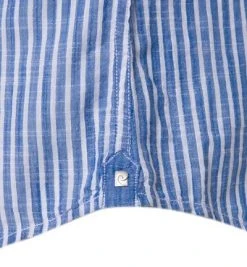 Pierre Cardin Hemd 53916/000/27174/9051 Kurzarmhemd, Modern Fit, Baumwolle, Hellblau gestreift, Hellblau -hemdenverkauf 338831 norm3