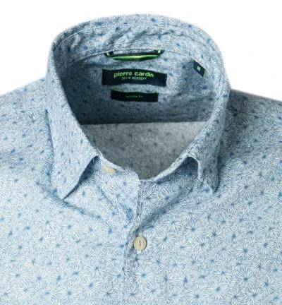 Pierre Cardin Hemd 53889/000/27161/9001 Kurzarmhemd, Modern Fit, Popeline, Bleu gemustert, Hellblau 2 Pierre Cardin Hemd 53889/000/27161/9001 Kurzarmhemd, Modern Fit, Popeline, Bleu gemustert, Hellblau – Bild 2
